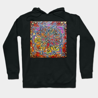 Stained Glass Mandala 40-36 by Julie Ann Stricklin Hoodie